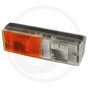Knipper-breedtelicht rechts rechthoekig 12V geel/wit