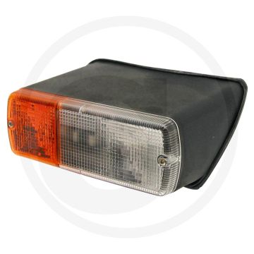 Knipper-breedtelicht rechts 12V geel-wit rechthoekig