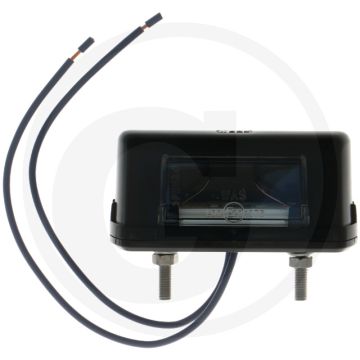 Kentekenplaatverlichting (12 volt / 24 volt  Gatafstand: 45 mm  Kabel 17 cm x 0,75 mm²)