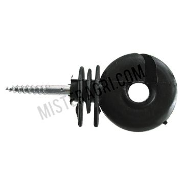 Schroef-isolatoren - compact, zwart, met aangegoten steun 5,3 mm