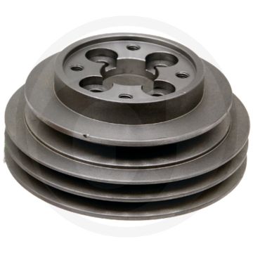 Poulie à courroie trapézoïdale (compatible avec l'accouplement hydraulique 74706169)