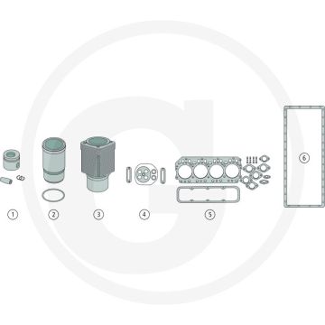Motorreparatieset set 1, 3, 4, 6 en drijfstanglager