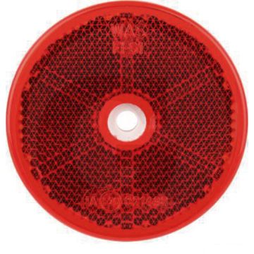 Reflector rond rood 60 mm geschroefd