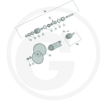 Suma-Lagergehäuse komplett mit SiC-Gleitringdichtung (und VA-Konuswelle)