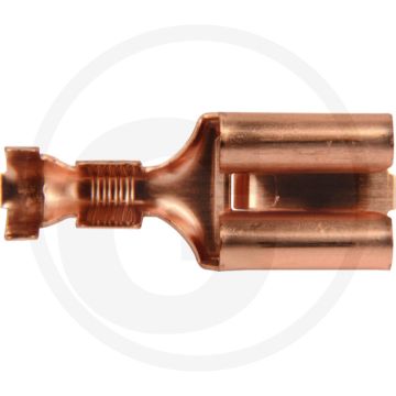 Flachsteckhülse 4,0–6,0 qmm, VPE: 50 Stück, 9,5 × 1,2 mm