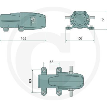 Agrotop Elektrische membraanpomp DP23Y 12V 4 l/min 3 bar