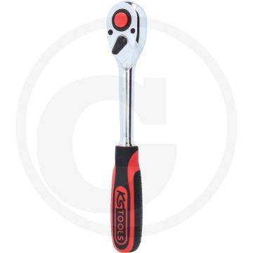 Ks Tools 1/2'' CHROMEplus omschklb. ratel 72tands (Kunststof handgreep)