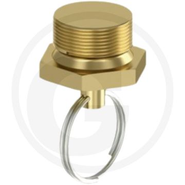 Aftapventiel M22x1,5 met sleutelring￼