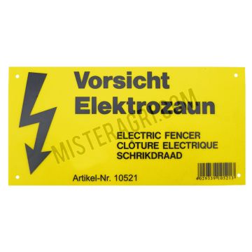 Waarschuwingsbord - elektronische weideafrastering