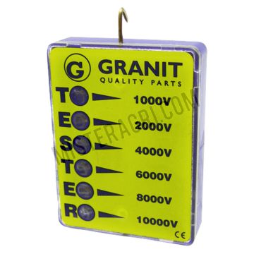 Afrasteringstester - van 0-10.000 Volt - 6 lampjes