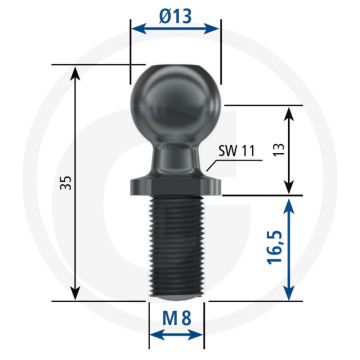 Stabilus Kogelstift