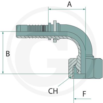 PN 12 DKOL M18x1.5 90° (12L)