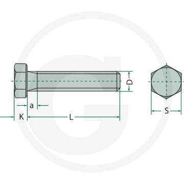 Zeskantbout M12x30 DIN 933