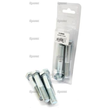 Metric Bolt, Afm.: M14x80mm (Din 931) 2stuks Agripak