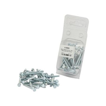 Goujon M4 x 40 50 pièces 8,8 zingué DIN 933 Agripak