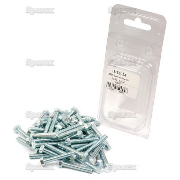 Metric Setscrew, Afm.: M5x30mm (Din 933) 50stuks Agripak