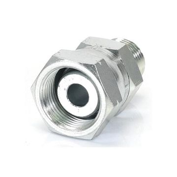 Hydraulisch verloopstuk 3/8'' BSP Man x M22x1.50 Metrisch Wartelmoer, vrouwelijk