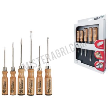 Sägeschnitt- und Kreuzschlitzschraubendreher-Set 6-teilig