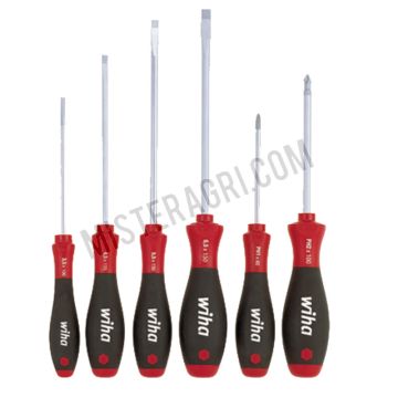 Sägeschnitt- und Kreuzschlitzschraubendreher-Set 6-teilig Softfinish