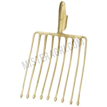Aardappelvork - 9 tanden, met knop, veerdul