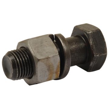 Bout M16x1.50 x47 10.9 zwart+ moer en veerring 25 stuks Doos