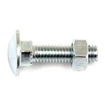 Slotbout met moer M6x75 4.6 DIN 601/934