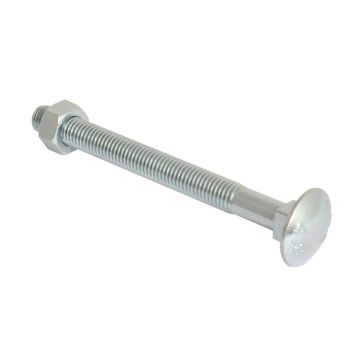 Slotbout met moer M12x130 4.6 DIN 601/934