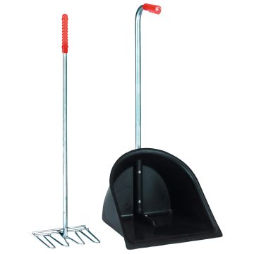 Mest opraapbak + hark 75cm