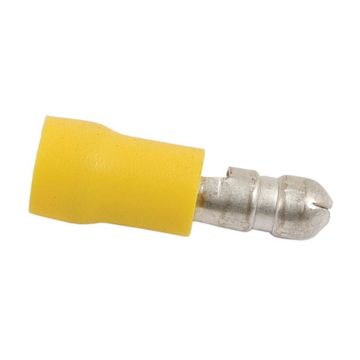 Cosse de câble ronde, double serre-câble, - Mâle, 5.0mm, Jaune (4.0 - 6.0mm)