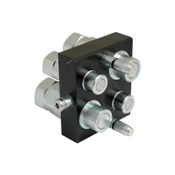 Multifaster koppeling 4 Poorten 1/2 & 3/4'' x 1/2 & 3/4'' BSP inwending mobiel deel 2P510