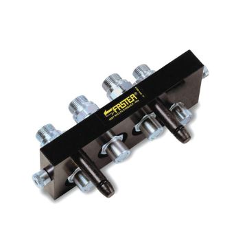 Multifaster koppeling 4 Poorten 3/8'' x 1/2'' BSP inwending mobiel deel 2PS06