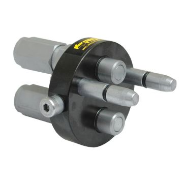 Multifaster koppeling 2 Poorten 3/8'' x 1/2'' BSP inwending mobiel deel 2P206G