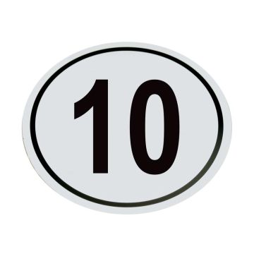 Kilometerschild PVC 10 Km/h