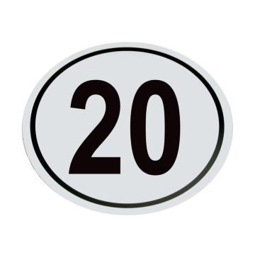 Kilometer Sticker 20Km/h