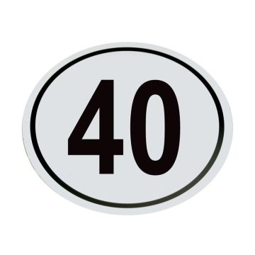 Autocollant kilométrique 40Km/h