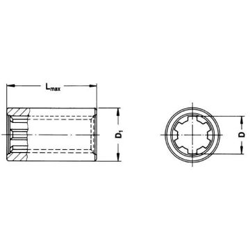 Profielbus 1''3/8-Z6 L.60
