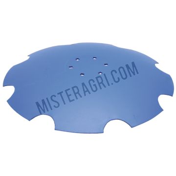 Disque à oeufs - denté, avec surface de montage plate, 6 trous, 610 x 6 mm