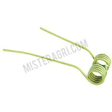 Cirkelhooiertand - links, gebogen (crème, blauw gemarkeerd)