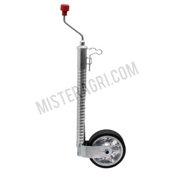 Steunwiel - massief rubberen wiel, slinger en glijlager