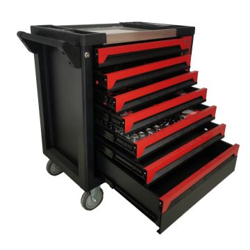 7 laden gereedschapswagen incl. gereedschap - 201-delig
