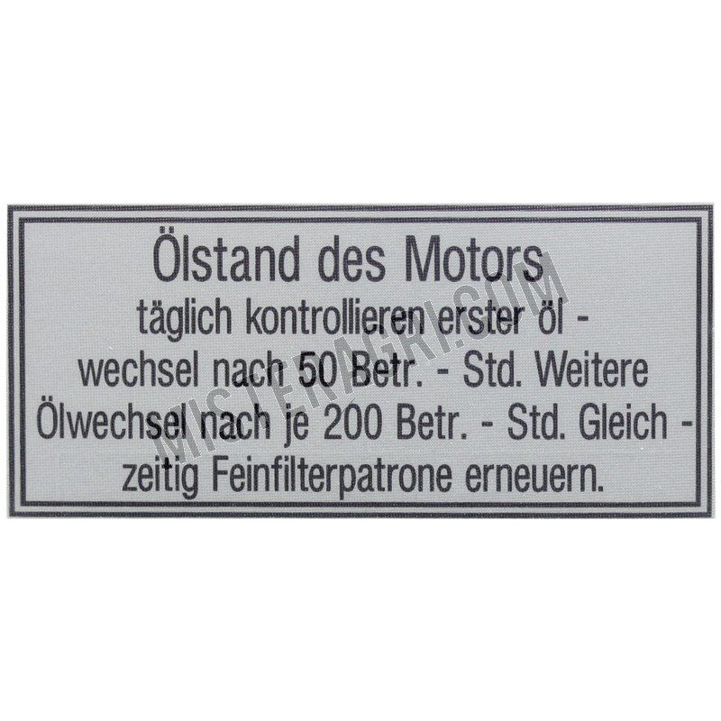 Sticker - motorolie