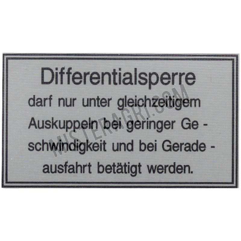 Sticker - differentieel