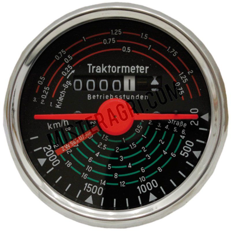 Tractormeter - draairichting rechts 20 km/h