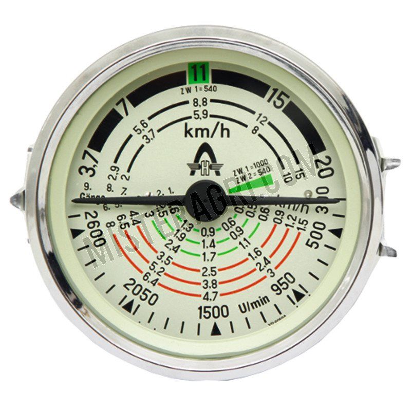 Tractormeter - 100 mm inbouwmaat, 20 km/h