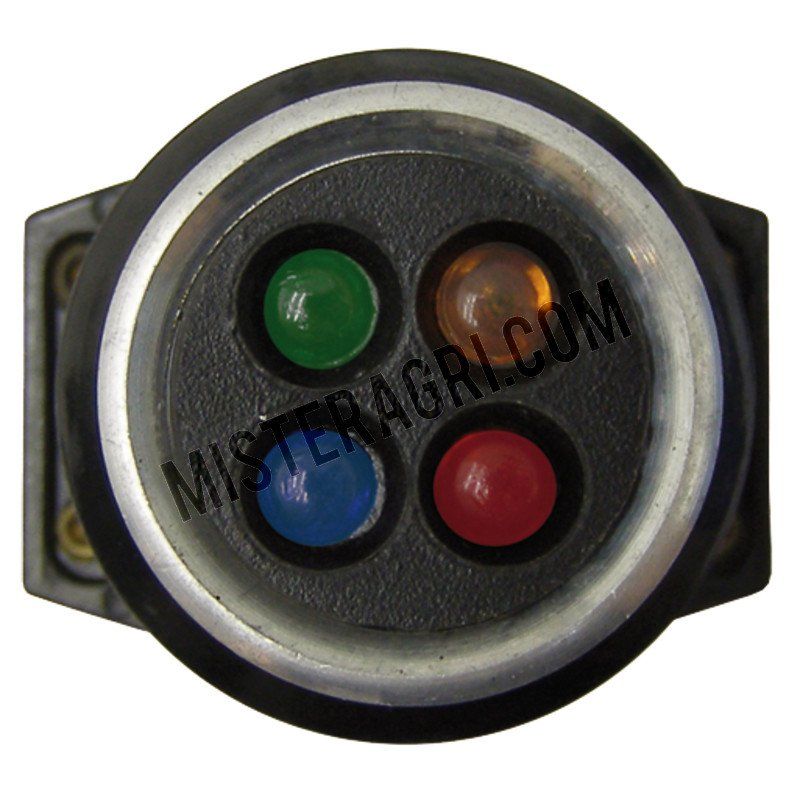 Controlelampje - 1 x oranje, 1 x rood, 1 x blauw, 1 x groen