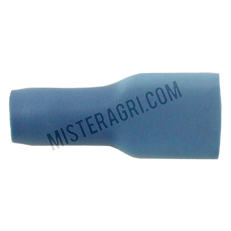 Vlakstekkerhulzen - 6,3 mm, blauw