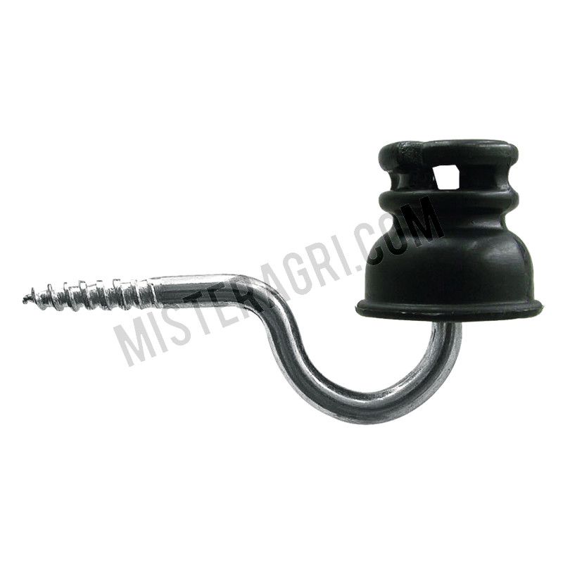 Schroef-isolatoren - zwart, 5,3 mm steun