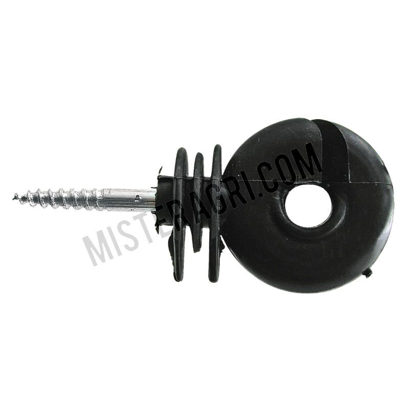 Schroef-isolatoren - compact, zwart, met aangegoten steun 5,3 mm