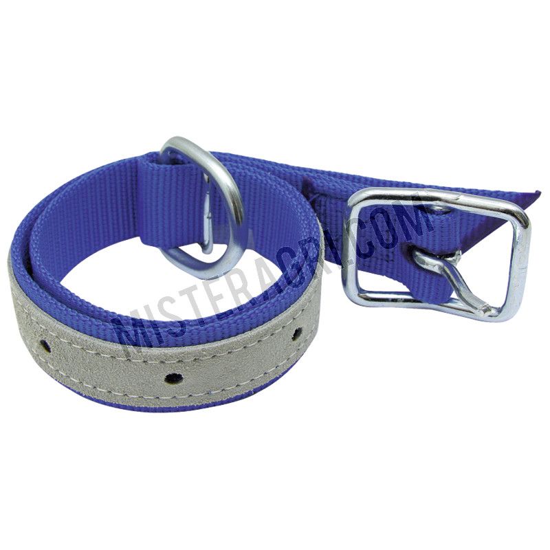 Halsband - voor runderen, met trevira-riem, met D-ring en gesp